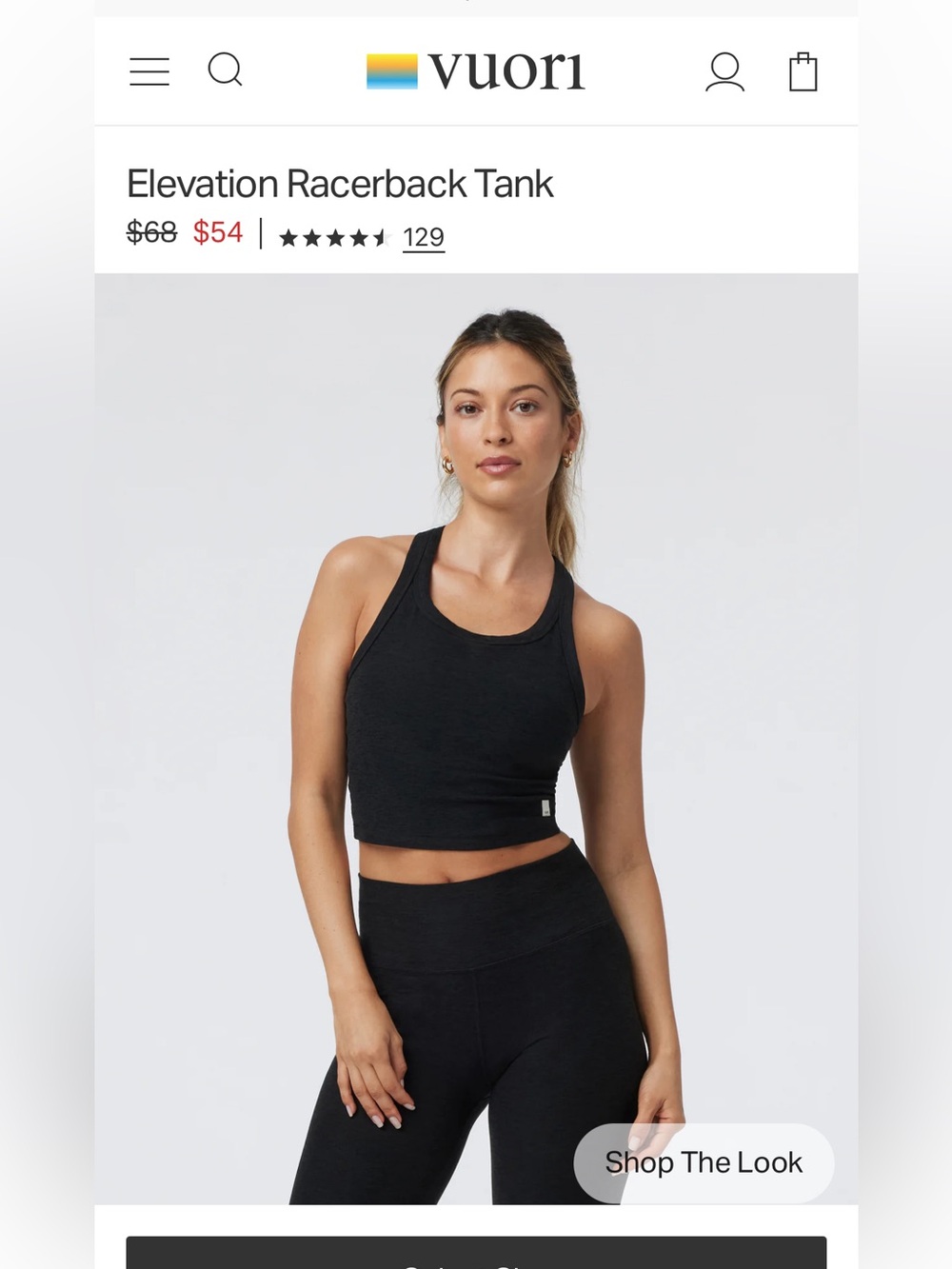 Vuori Elevation Racerback Tank